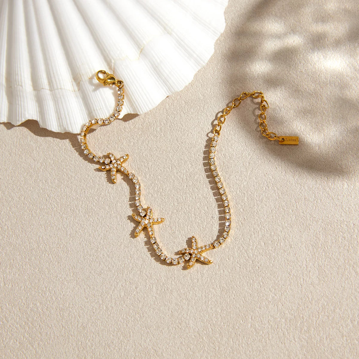 Zircon Starfish Tennis Chain Bracelet