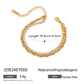 Stainless Steel Cubic Zirconia Chain Bracelet
