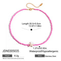 Bohemian Minimalist Geometric Starfish Pink Beads Necklace