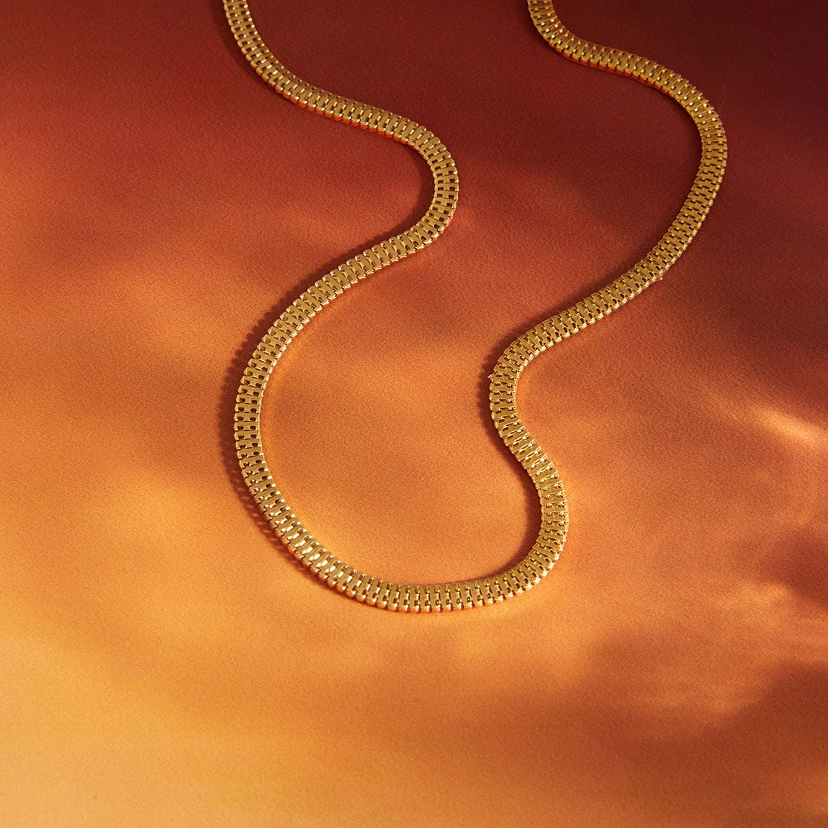 Classic Flat Snake Chain Necklace