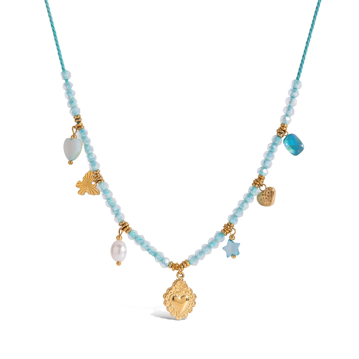 Natural Pearls Butterflies Love Pendant Necklace