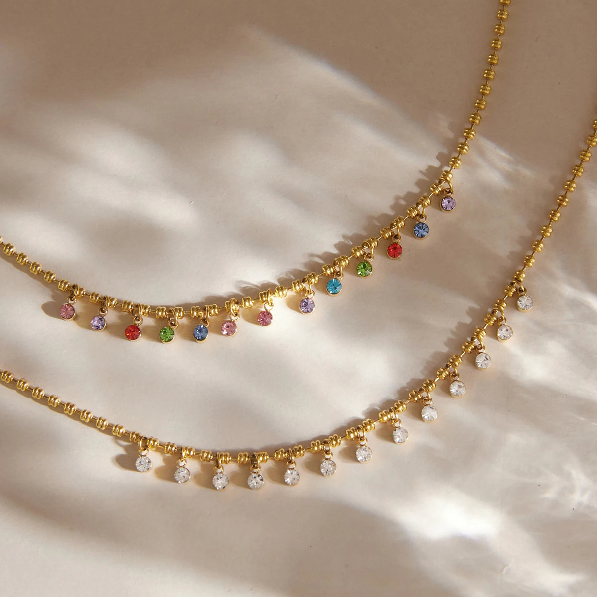 Delicate Colored Zircon Pendant Necklace