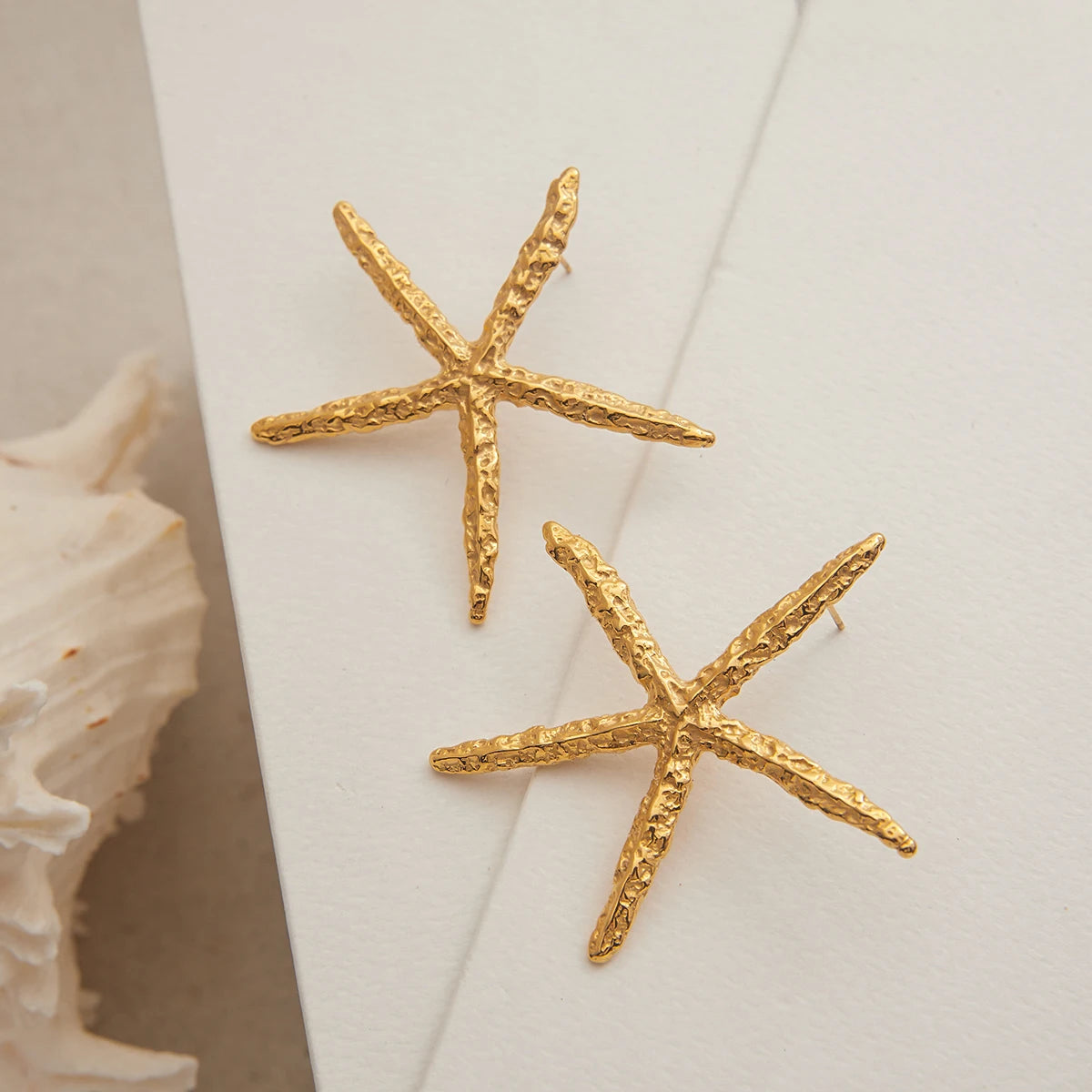 Oceanic Starfish Pendant Necklace & Earrings Set