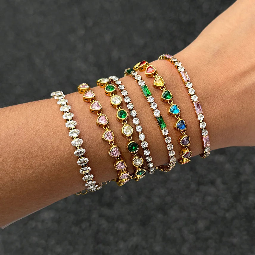 Luxury Multicolor Zircon Tennis Bracelet