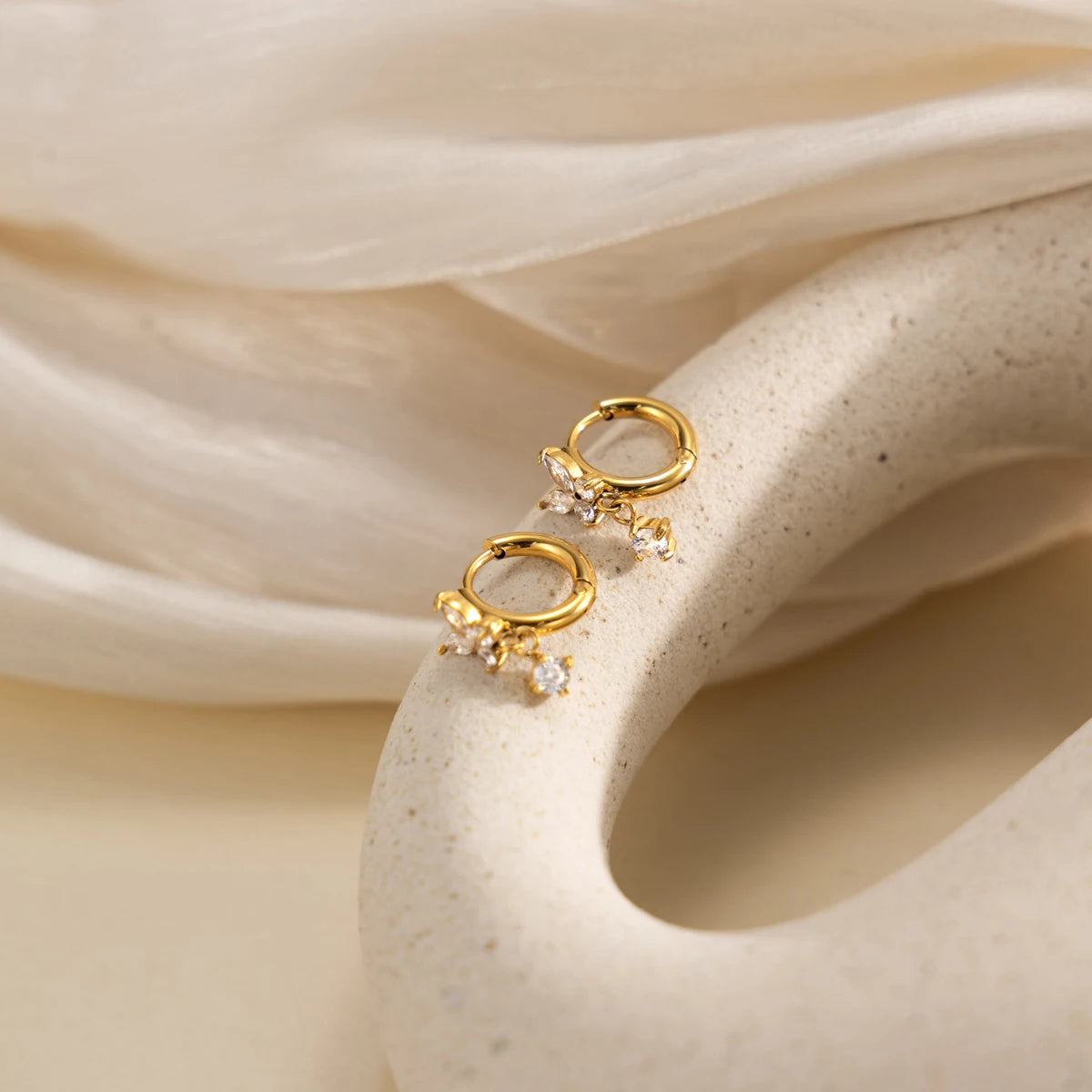 Zircon Butterfly Earring