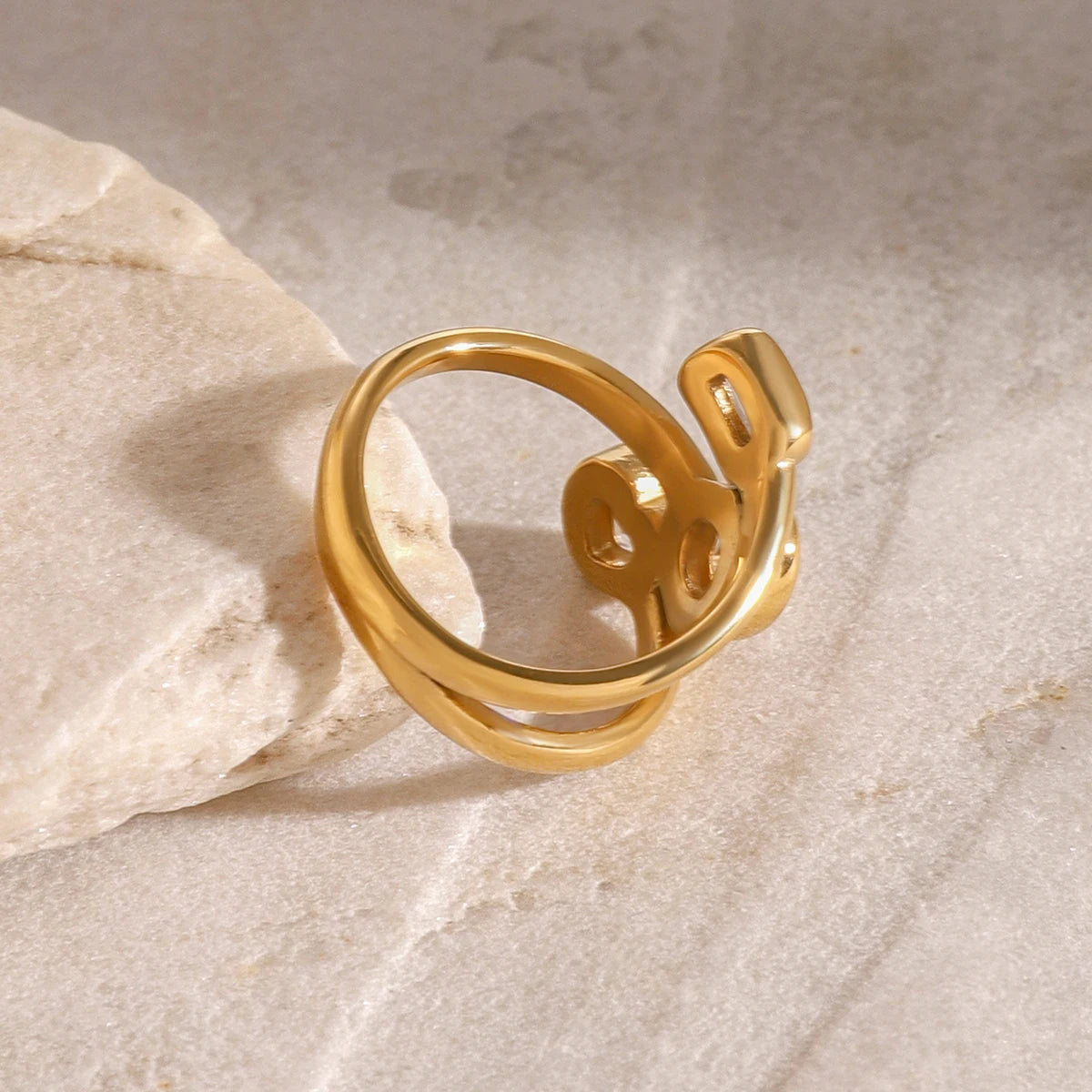 Stainless Steel Heart Round Square Shape Rings