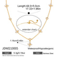 Delicate Zircon Flower Pendant Necklace