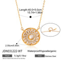 Elegant Shell Pendant Crystal Sun Necklace