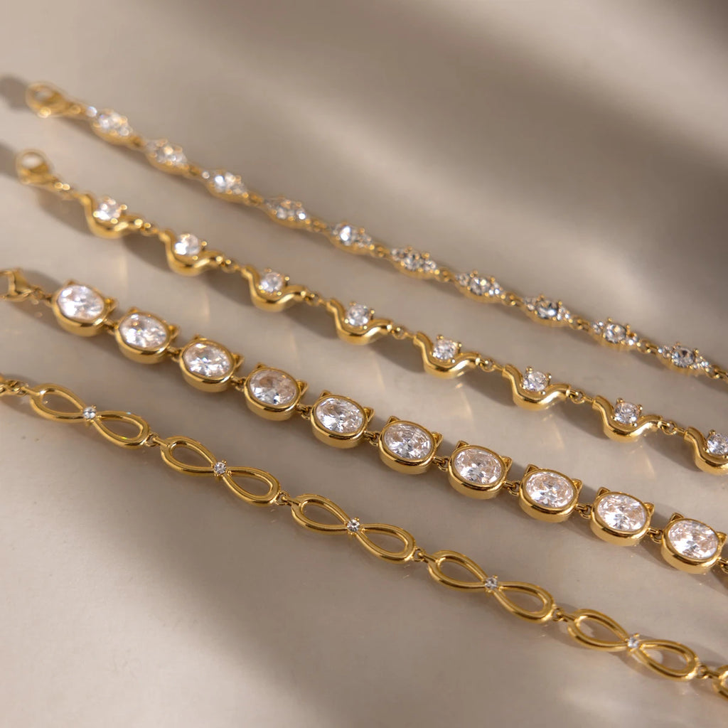 Luxury Chunky Zircon Geometric Bracelet