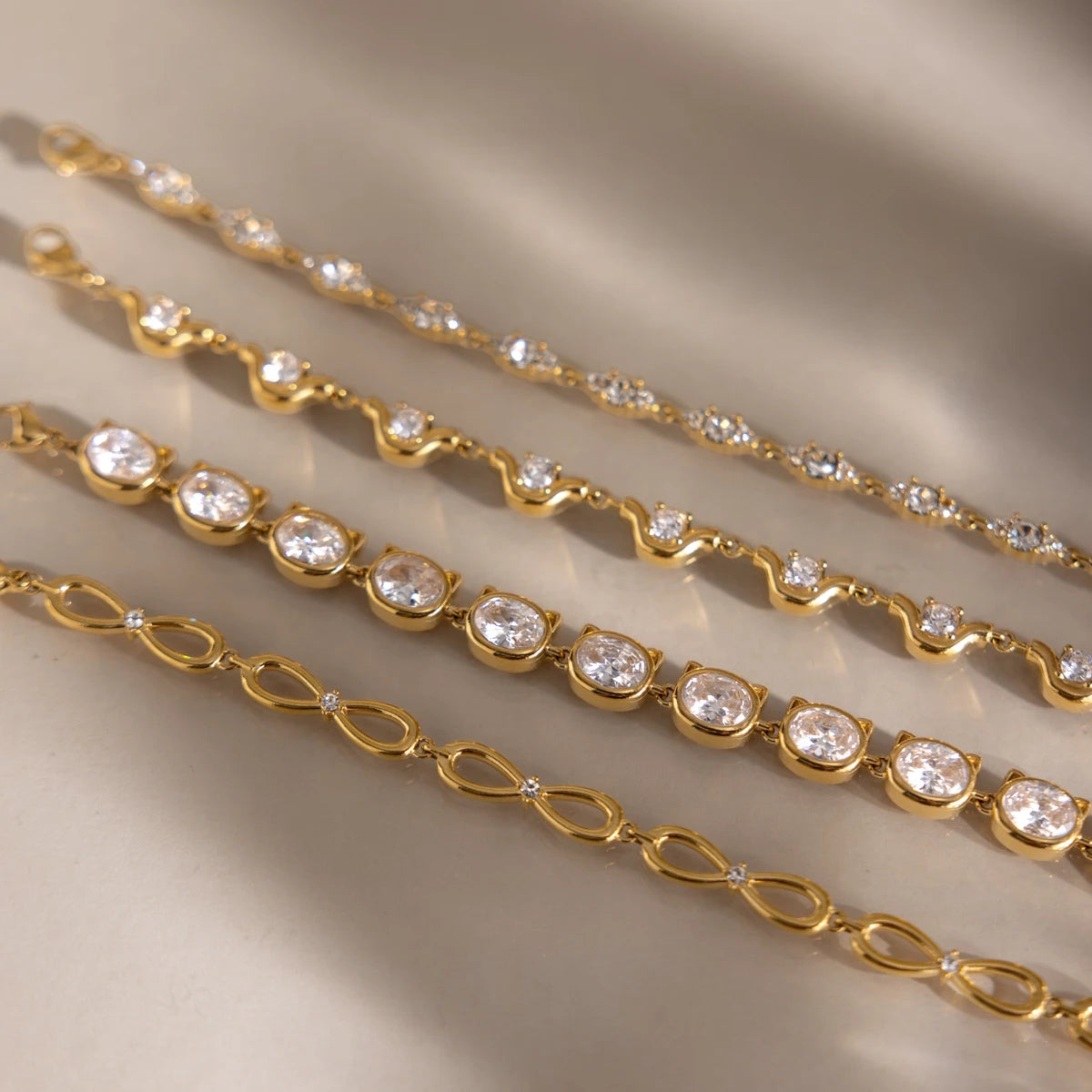 Luxury Chunky Zircon Geometric Bracelet