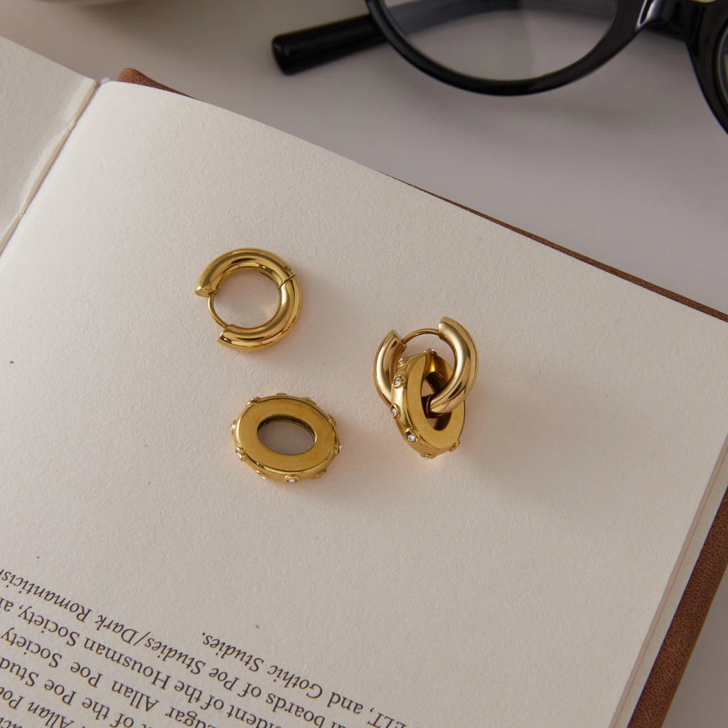 Double Circle Drop Earring