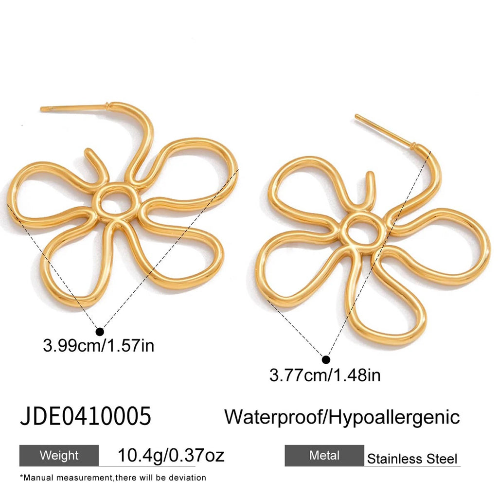 Hollow Flower Stud Earrings