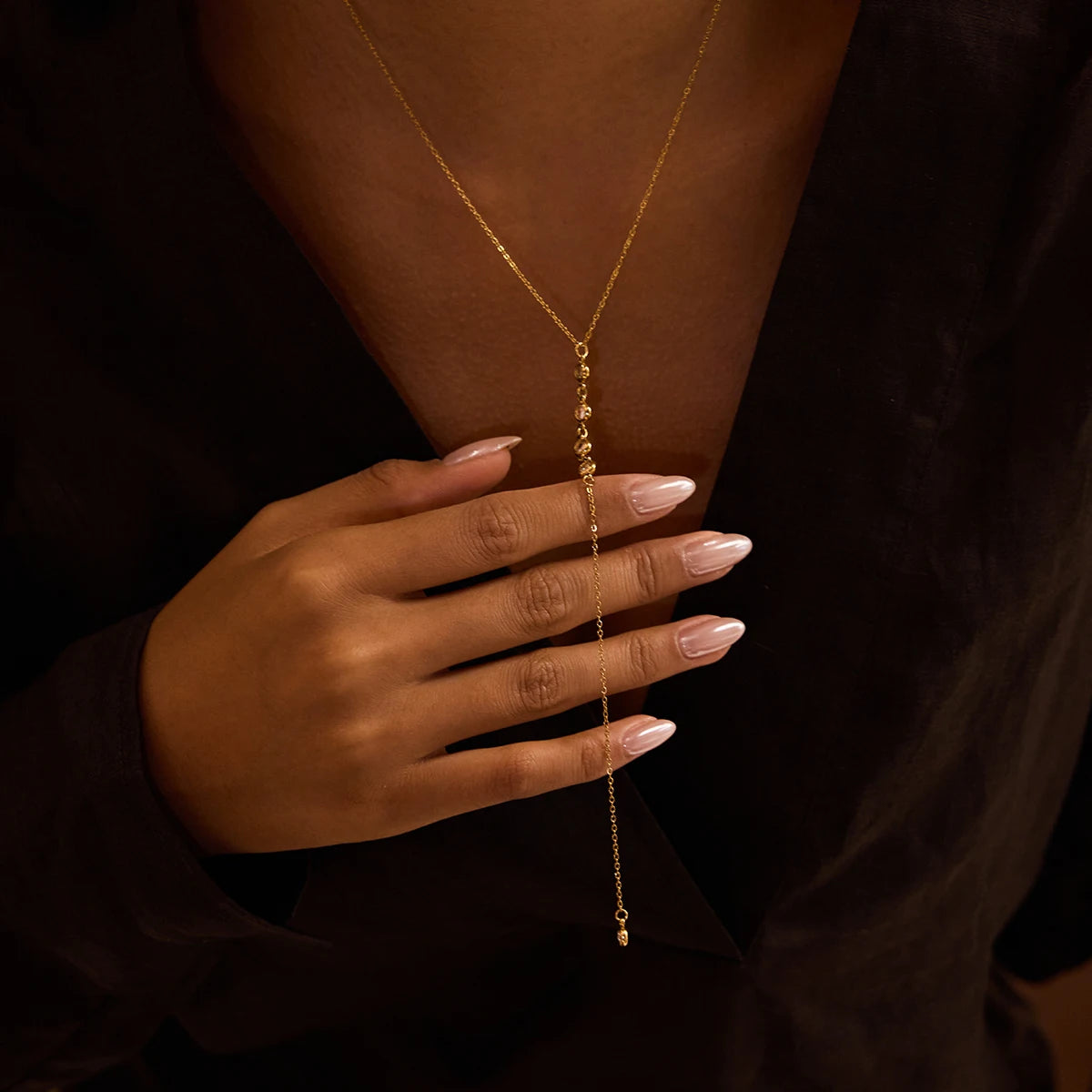 Minimalist Y Shape Chain Necklace