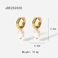 Stainless Steel Gold Plated Earrings Pearl Pendants Women's Earrings Trend Simple Pendant Earrings Party Jewelry 2022
