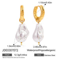 Elegant White Zircon Baroque Pearl Earrings