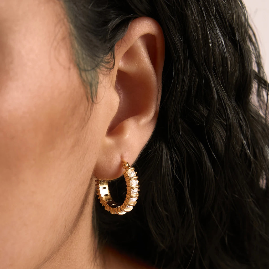 Zircon Hoop Earring