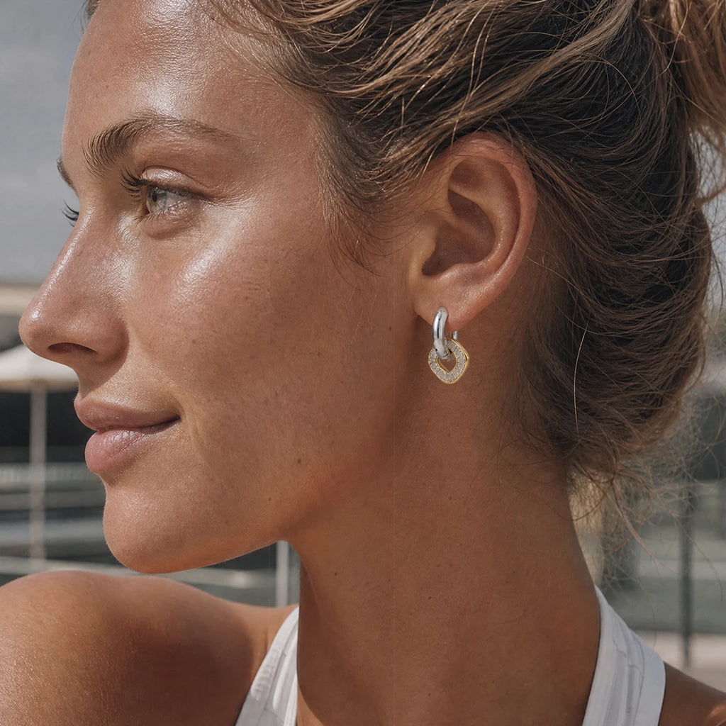 Exquisite Geometric Zircon Pendant Drop Earring