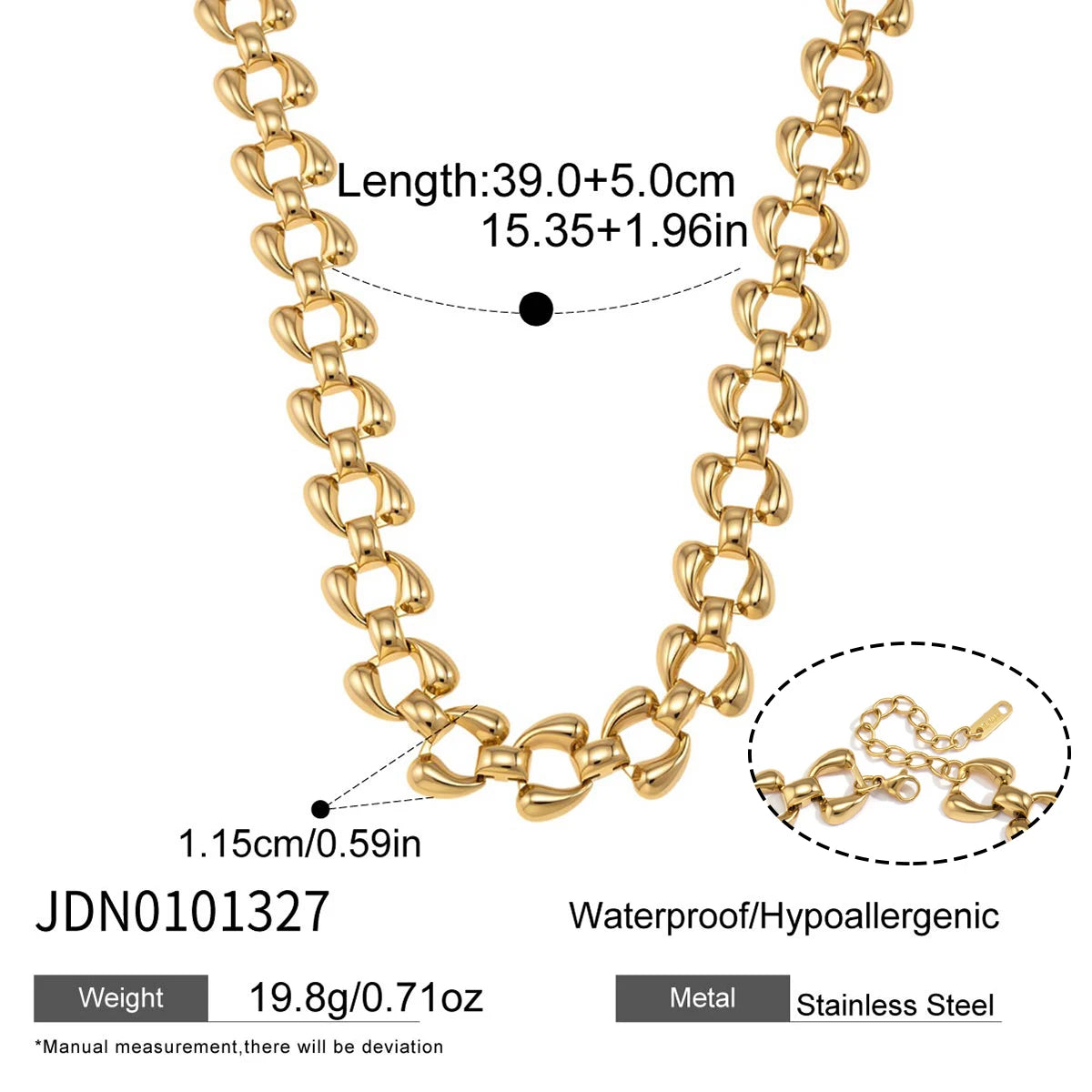 Chunky Chain Necklace And Bracelet Set