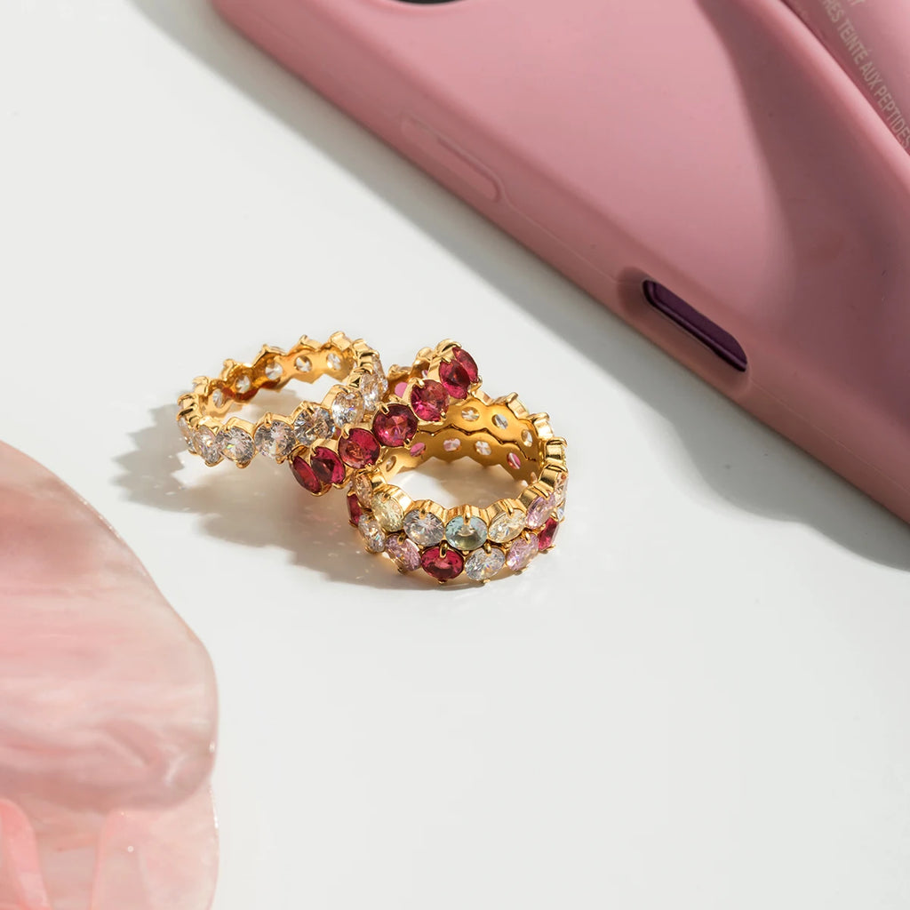 Multicolor Zircon Rings