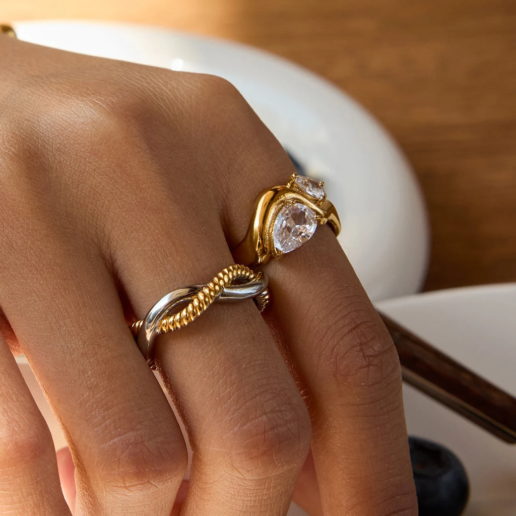 Stainless Steel Geometric Fashion Ring