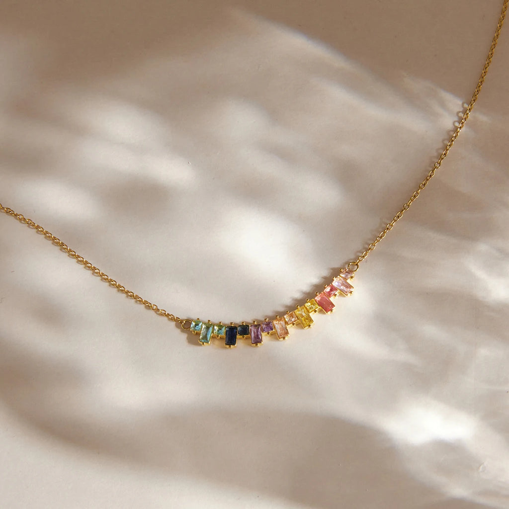 Delicate Colored Cubic Zircon Necklace