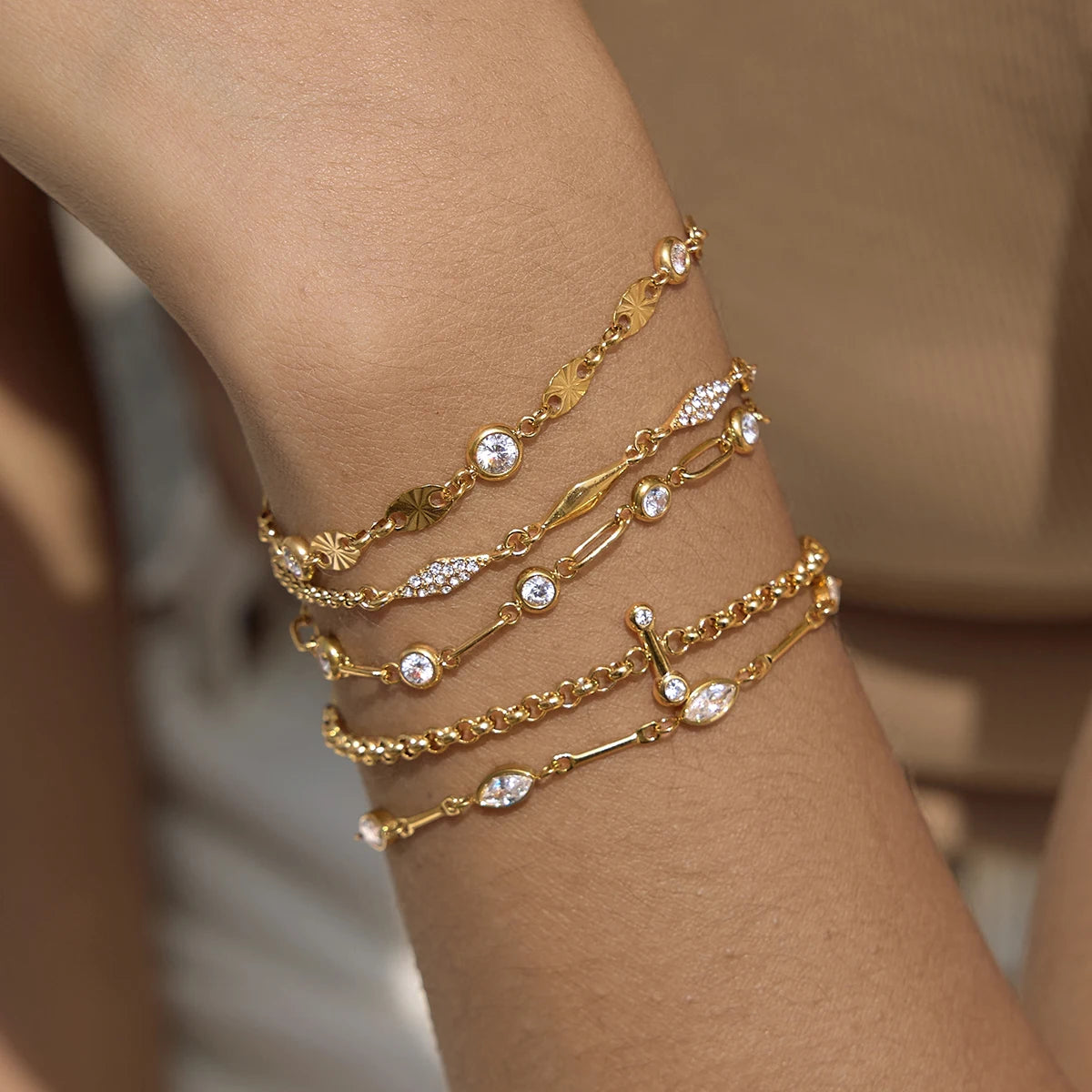 Classic Geometric Zircon Bracelet