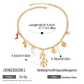 Coral Ceramic Shells Charm Pendant Necklace