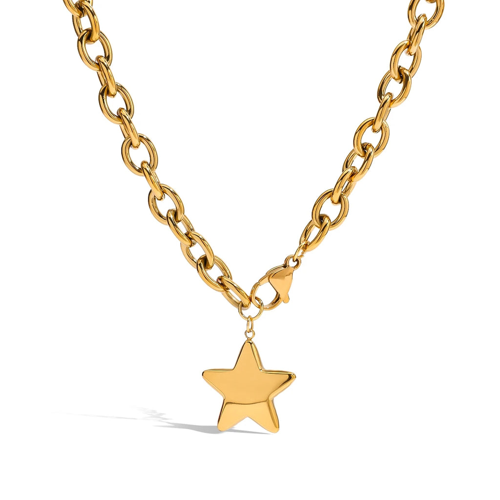 Geometric Star Pendant Necklace