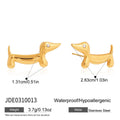 Cute Crystal Dog Stud Earrings