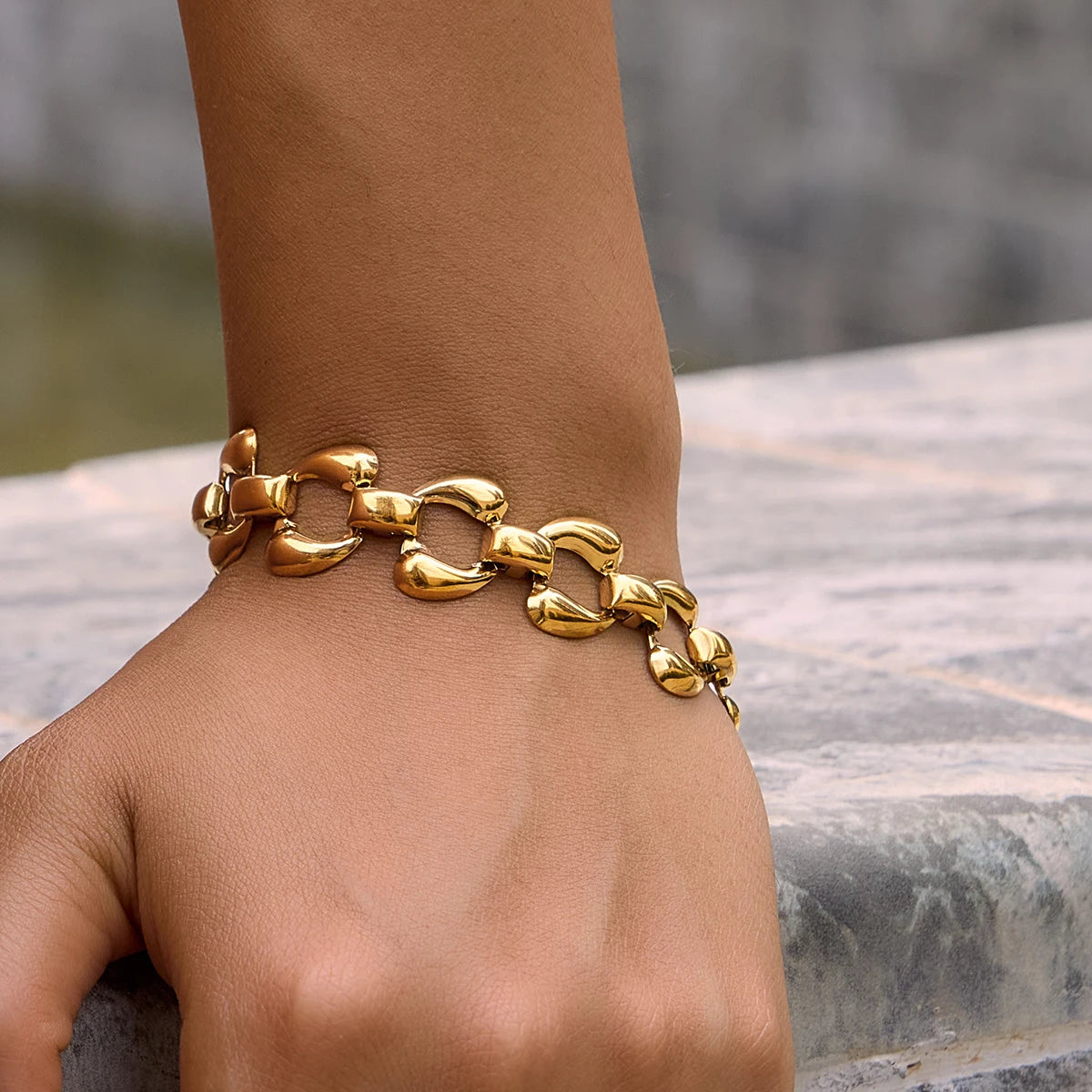 Chunky Chain Necklace And Bracelet Set