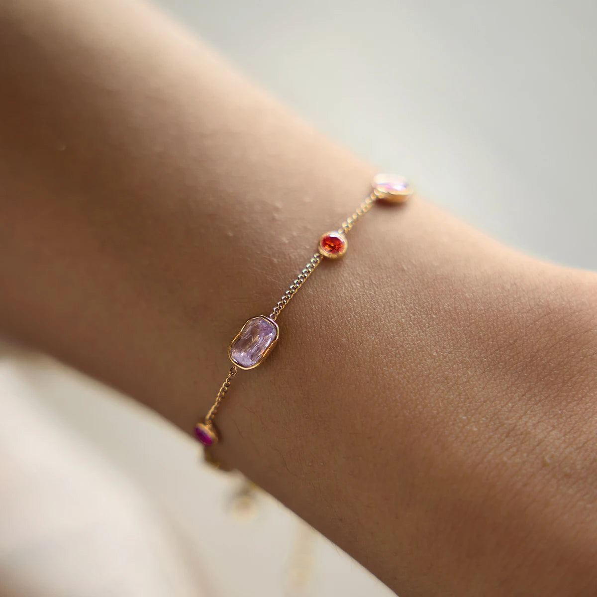 Classic Colorful Zircon Geometric Bracelet