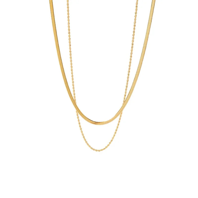 Double Layered Stainless Steel Necklace