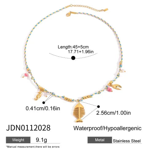Color Rope Oceans Pendant Necklace