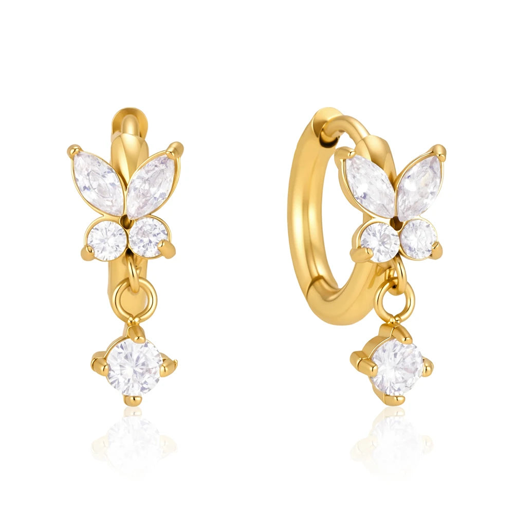 Zircon Butterfly Earring