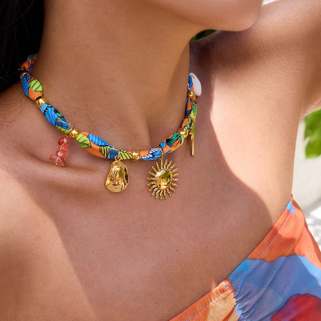 Resort Style Drop Pendant Necklace