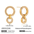 Delicate Full Zircon Circle Earrings