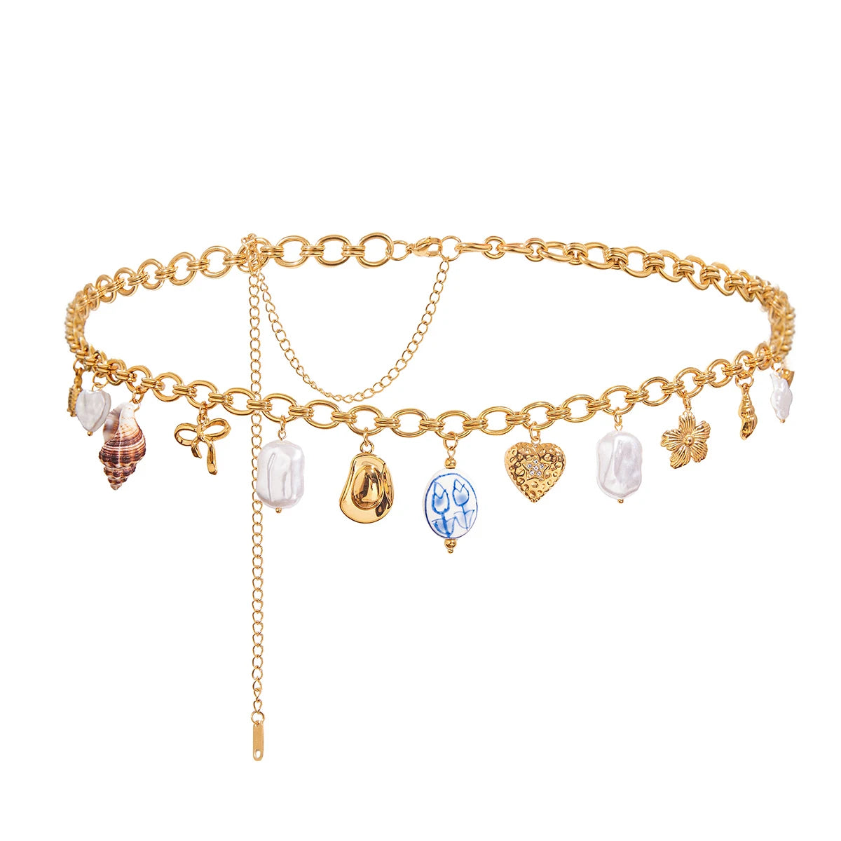 Natural Shell Pearl Waist Chain