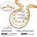 Minimalist Tennis Link Paperclip Snake Chain Necklace