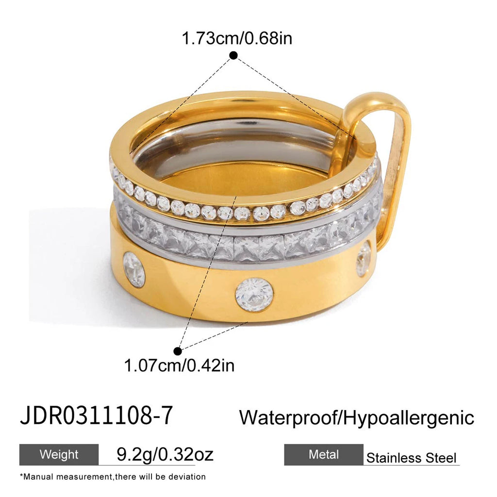 Classic Mixed Color Stackable Rings