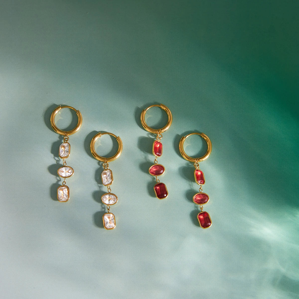 Delicate Zircon Drop Earrings