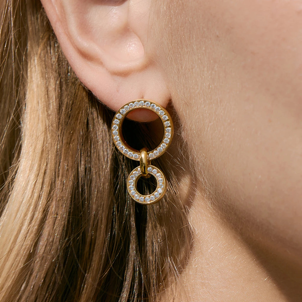 Delicate Full Zircon Circle Earrings