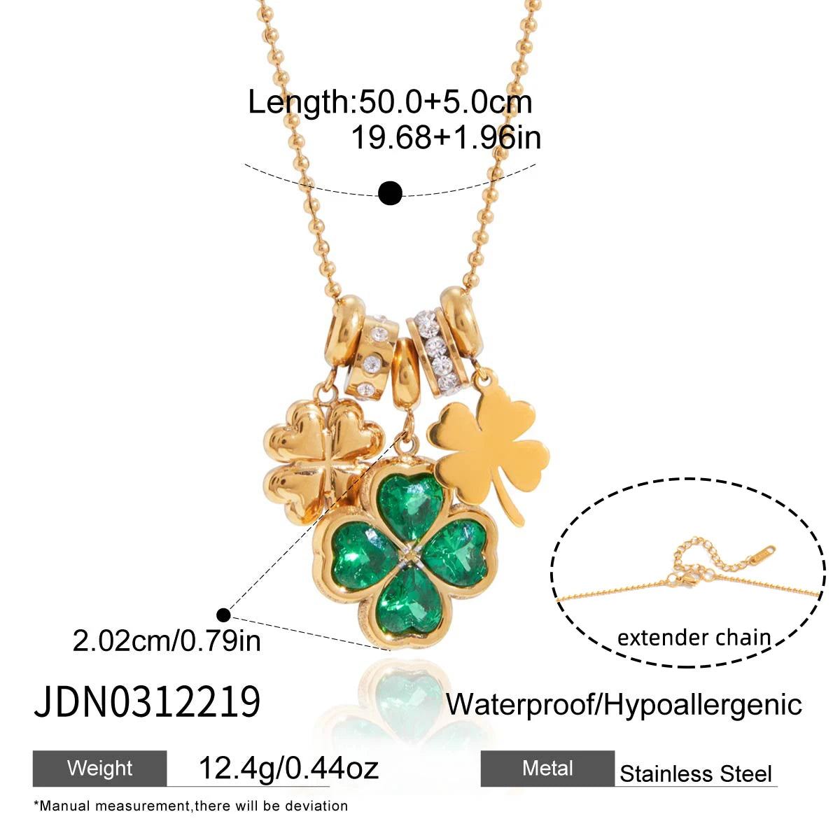 Classic Heart Shape Green Zircon Pendant Necklace