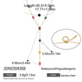 Sweet Y Shape Chain Colorful Zircon Necklace