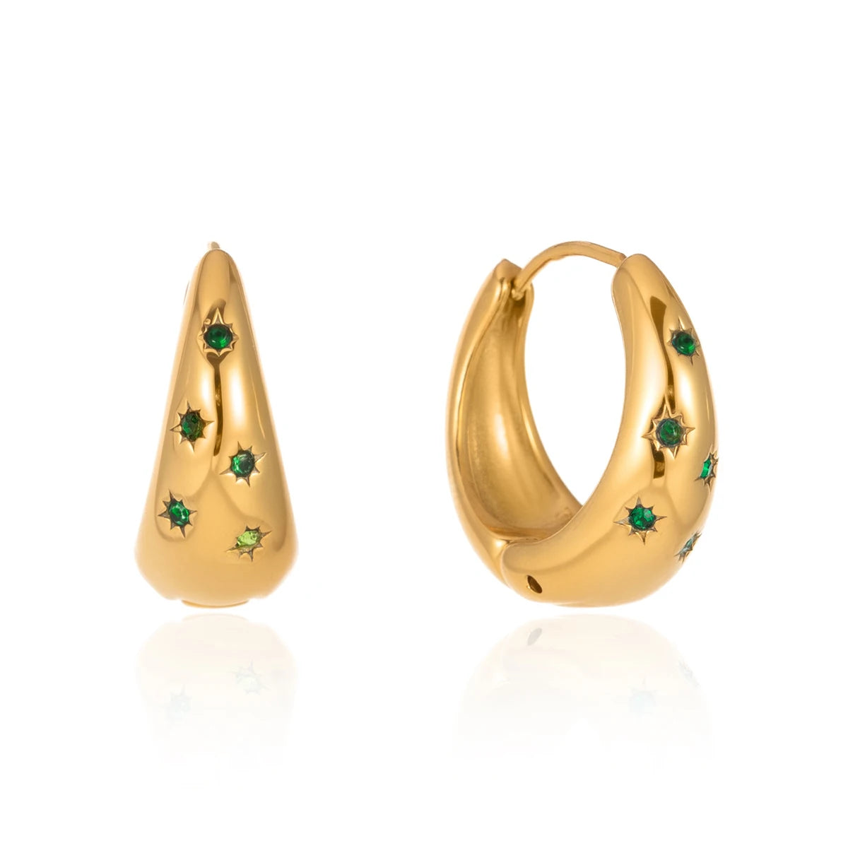 Delicate Crystal Clip Earrings