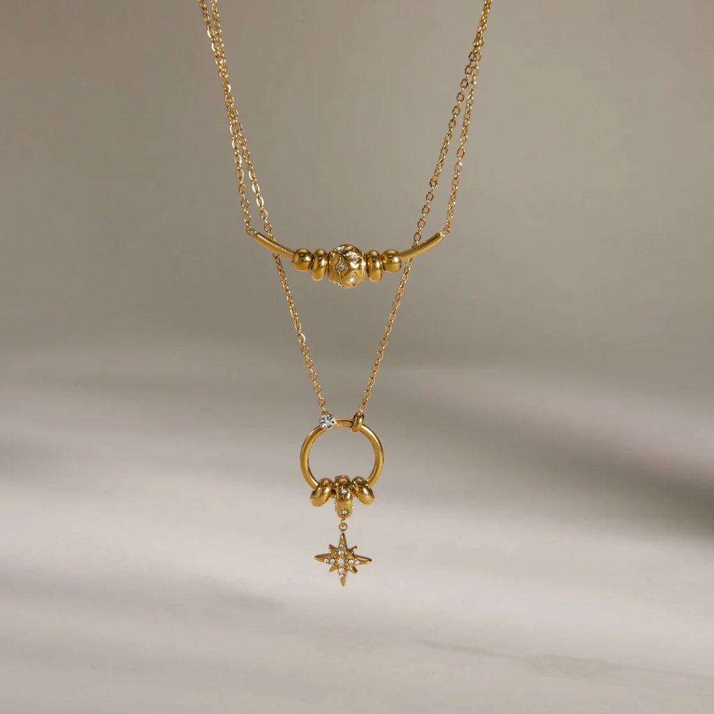 Zircon Star Pendant Necklace