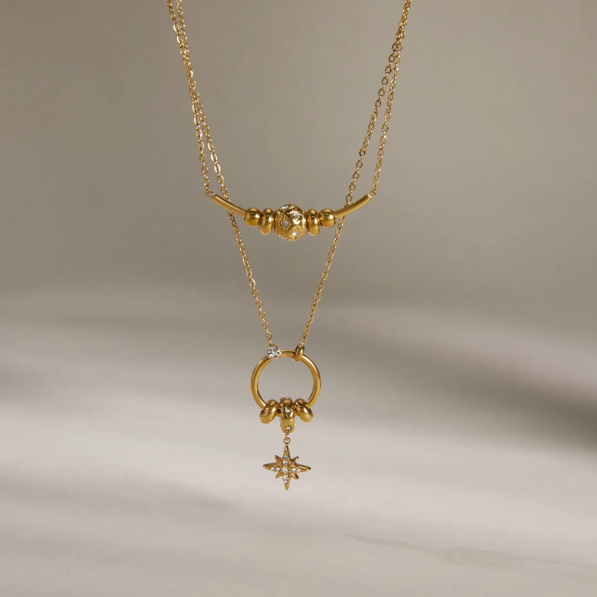 Zircon Star Pendant Necklace