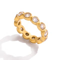 Round Water Drop Heart Zircon Rings