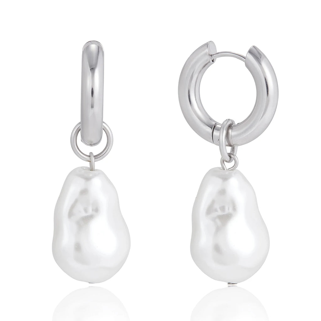 Elegant Baroque Pearl Drop Earrings
