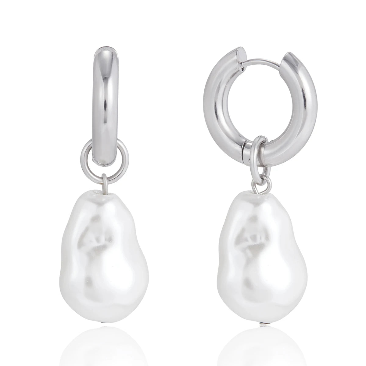 Elegant Baroque Pearl Drop Earrings