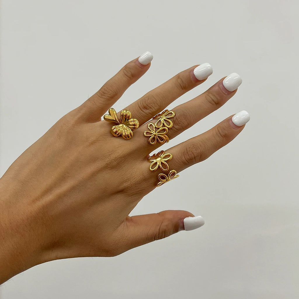 Romantic Flower Rings